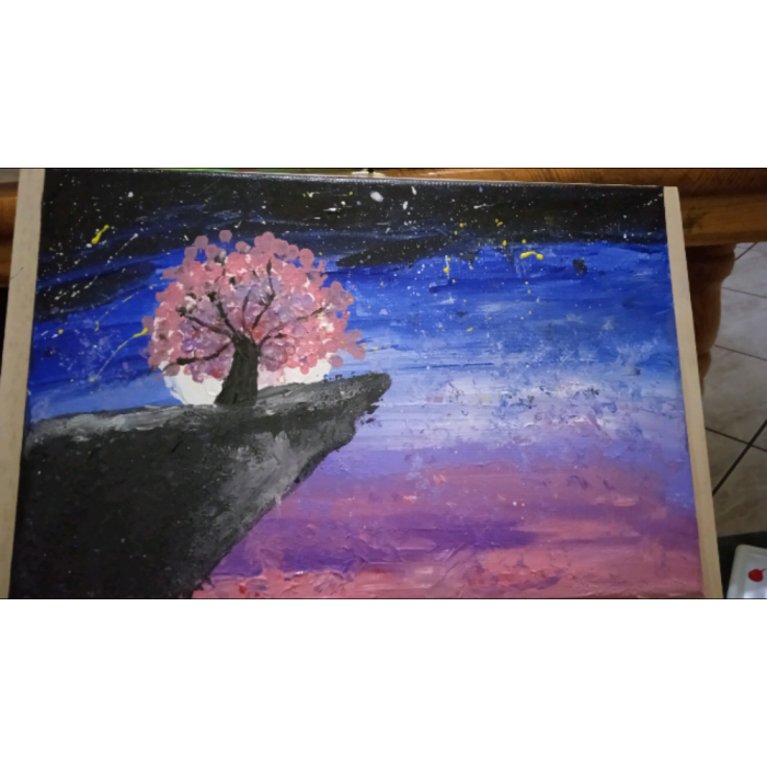 Moonlight cherry blossom